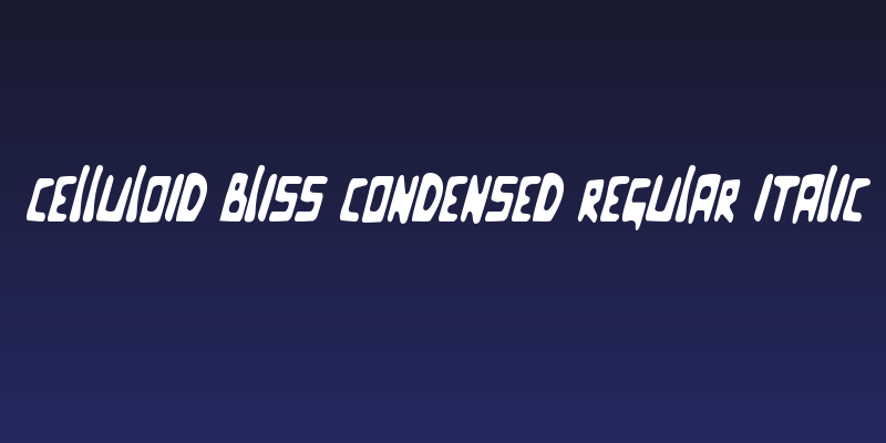 Celluloid Bliss Condensed Regular Italic Social Header