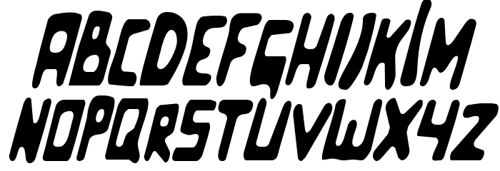 Celluloid Bliss Condensed Regular Italic Font LOWERCASE
