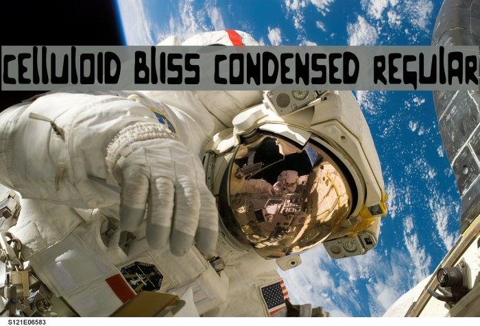 Celluloid Bliss Condensed Regular Font examples