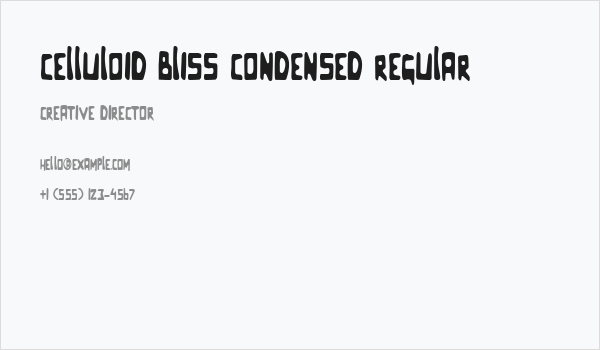 Celluloid Bliss Condensed Regular Business Card