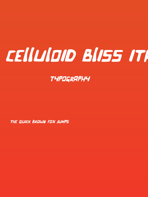 Celluloid Bliss Italic Poster