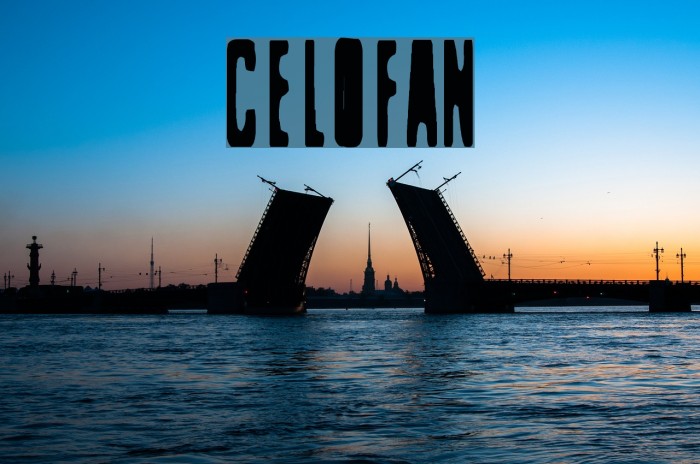 Celofan Font examples
