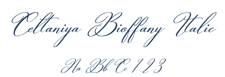Celtaniya Bioffany Italic Font Preview