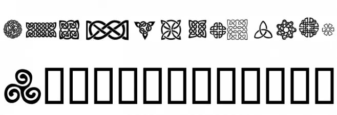CeltiCons Шрифта ВЕРХНИЙ
