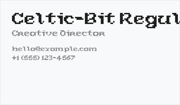 Celtic-Bit Regular Business Card