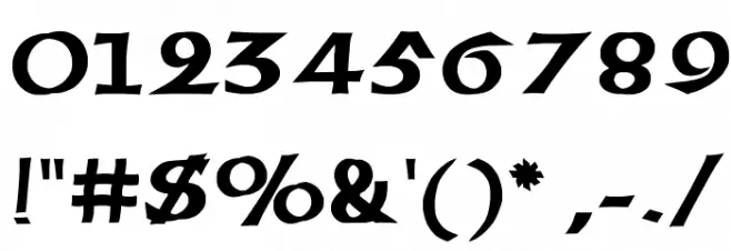 Celtic Bold Font OTHER CHARS