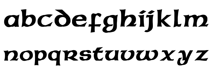 Celtic Bold Font LOWERCASE