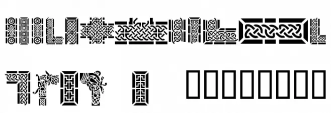 Celtic Designs I Шрифта ВЕРХНИЙ