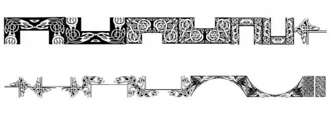 Celtic Frames Font LOWERCASE