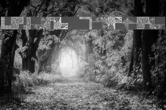 Celtic Frames Font examples