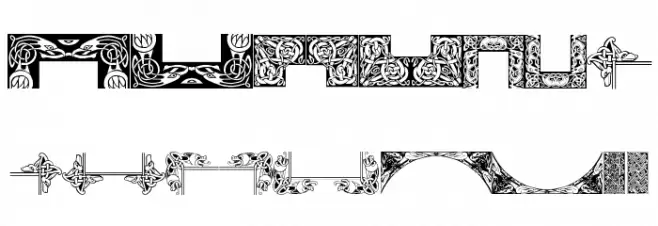 Celtic Frames Caratteri MINUSCOLO