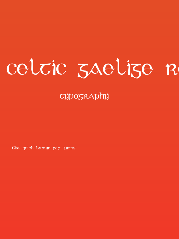 Celtic Gaelige Regular Poster