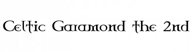 Celtic Garamond the 2nd  font caratteri gratis