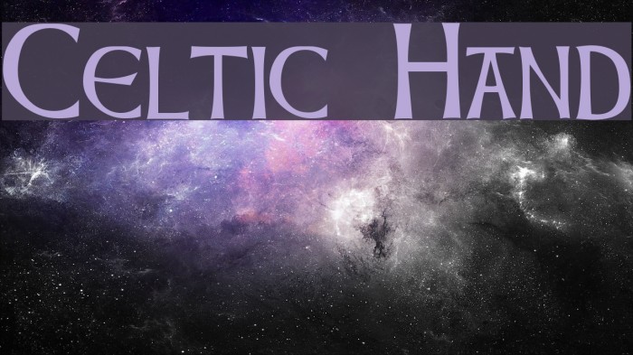 Celtic Hand Font examples