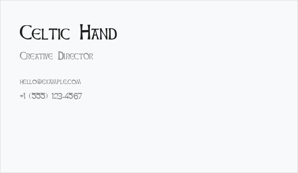 Celtic Hand Business Card