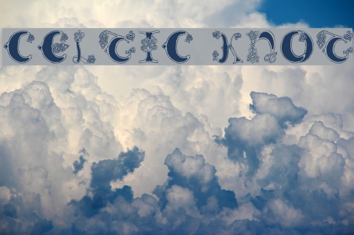 Celtic Knot Font examples