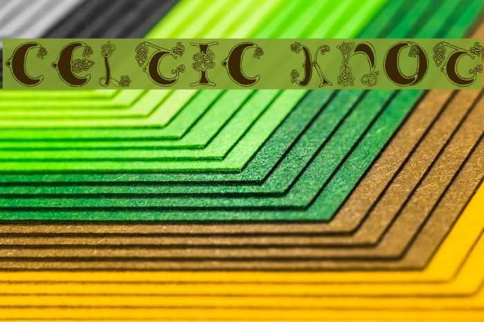 Celtic Knot Font examples
