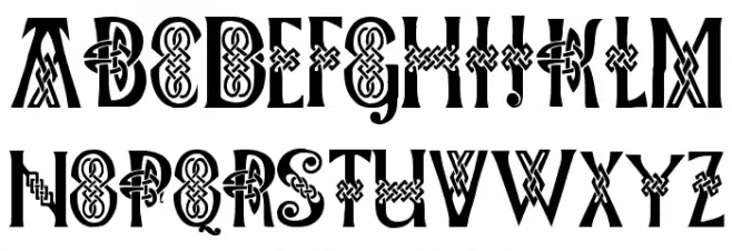 Celtic Knots Font Litere mari