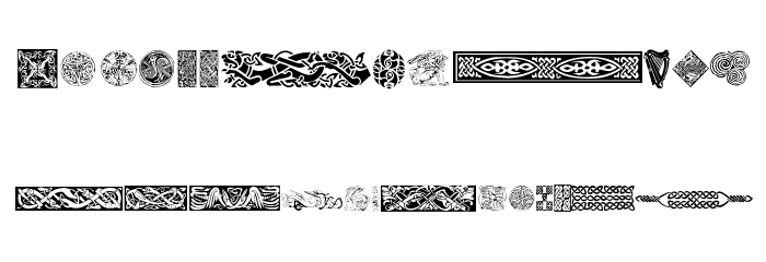 Celtic Patterns Font LOWERCASE