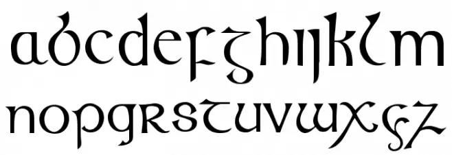Celtic [Plain]:001.001 Font LOWERCASE