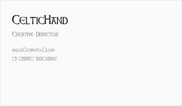 CelticHand Business Card