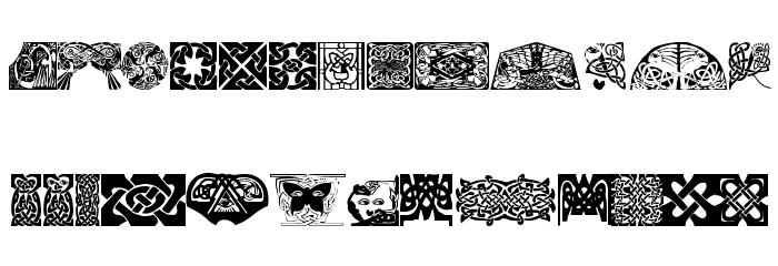 CelticOrnamBats Font LOWERCASE