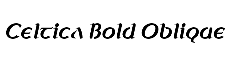 Celtica Bold Oblique  font caratteri gratis