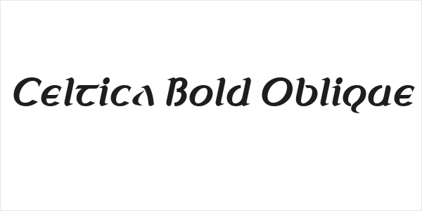 Celtica Bold Oblique Logo