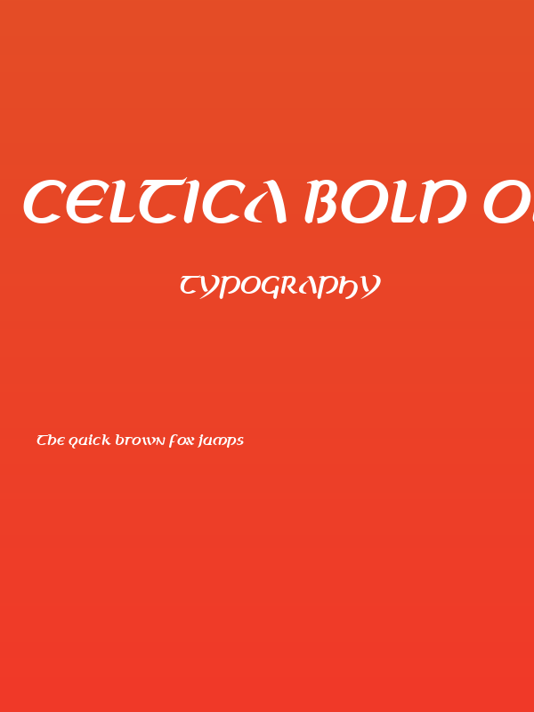 Celtica Bold Oblique Poster