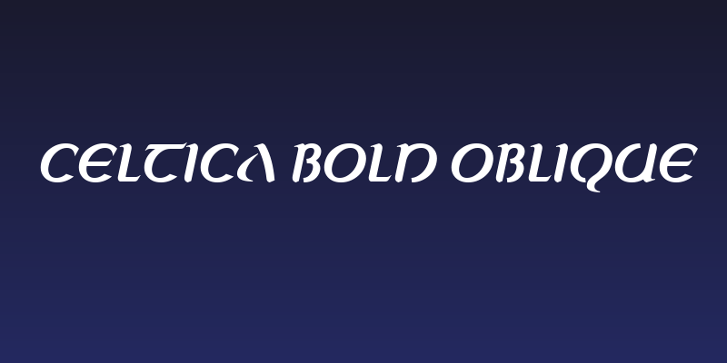 Celtica Bold Oblique Social Header