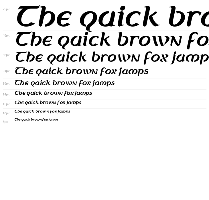 Celtica Bold Oblique Waterfall