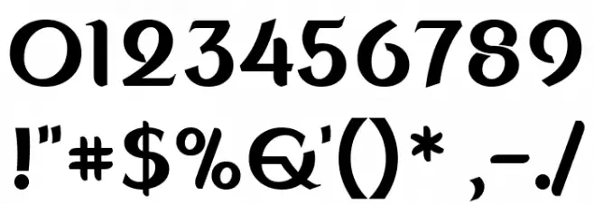 Celtica Bold Font OTHER CHARS