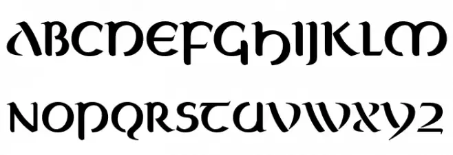 Celtica Bold Шрифта ВЕРХНИЙ