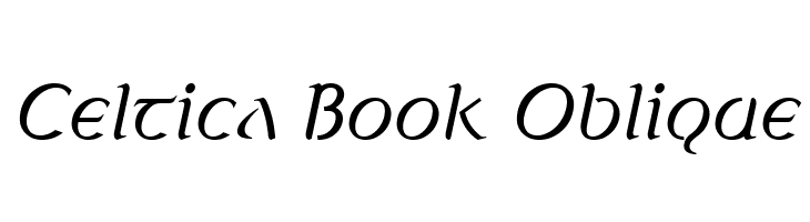 Celtica Book Oblique  Free Fonts Download