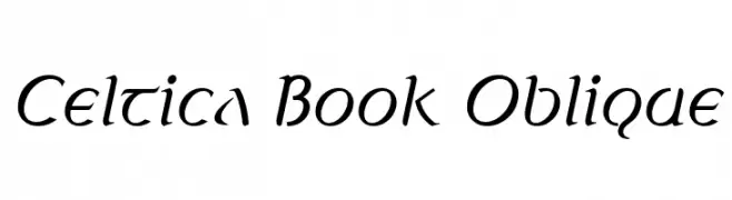 Celtica Book Oblique  Fuentes Gratis Descargar