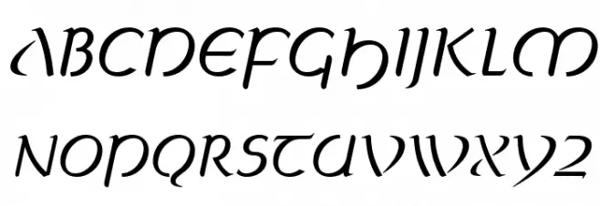 Celtica Book Oblique Font UPPERCASE