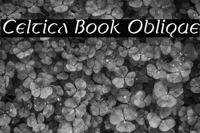 Celtica Book Oblique Polices examples