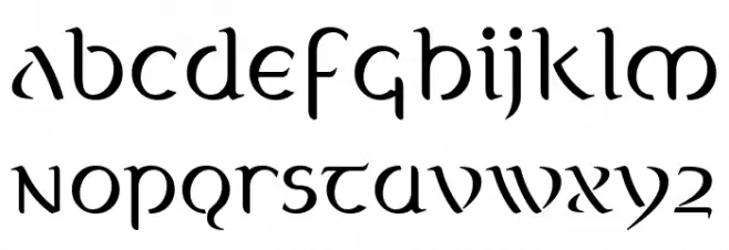 Celtica Book Font LOWERCASE