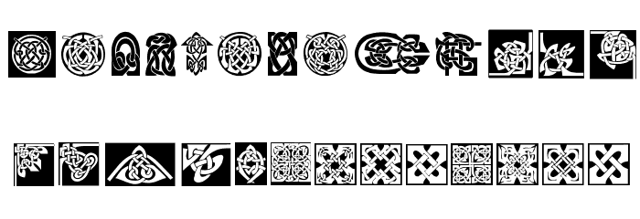 CeltishParts Font LOWERCASE