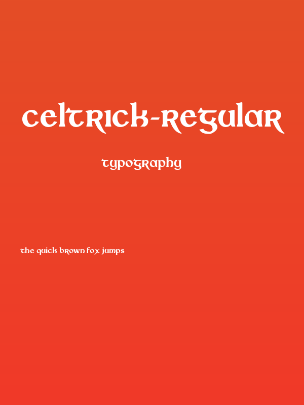 Celtrick-Regular Poster