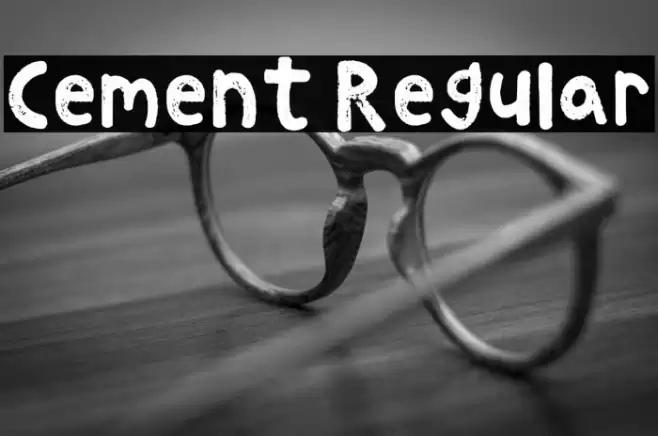 Cement Regular Font examples