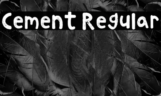 Cement Regular Font examples