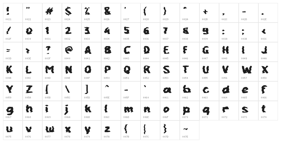 Cement Stone Character Map