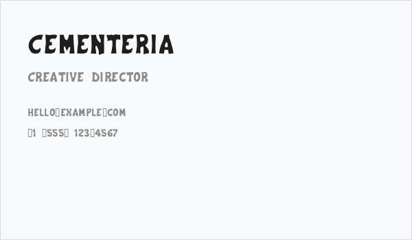 Cementeria Business Card