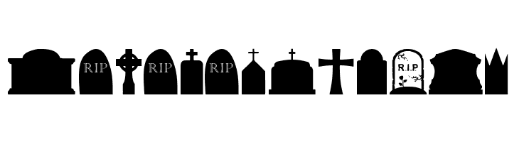 Cemetery Icons  font caratteri gratis