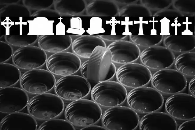 Cemetery Icons Font examples