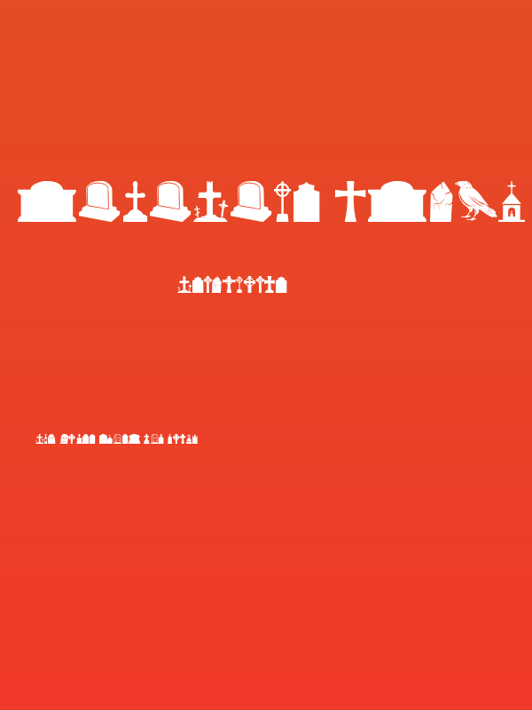 Cemetery Icons Poster