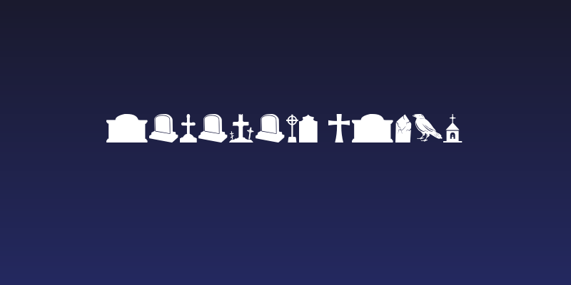 Cemetery Icons Social Header