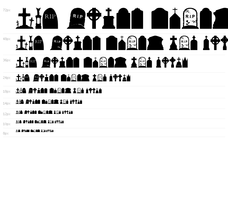 Cemetery Icons Waterfall