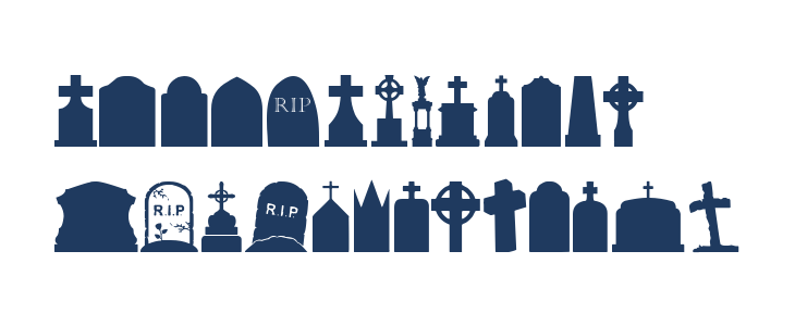 Cemetery Icons Lowercase